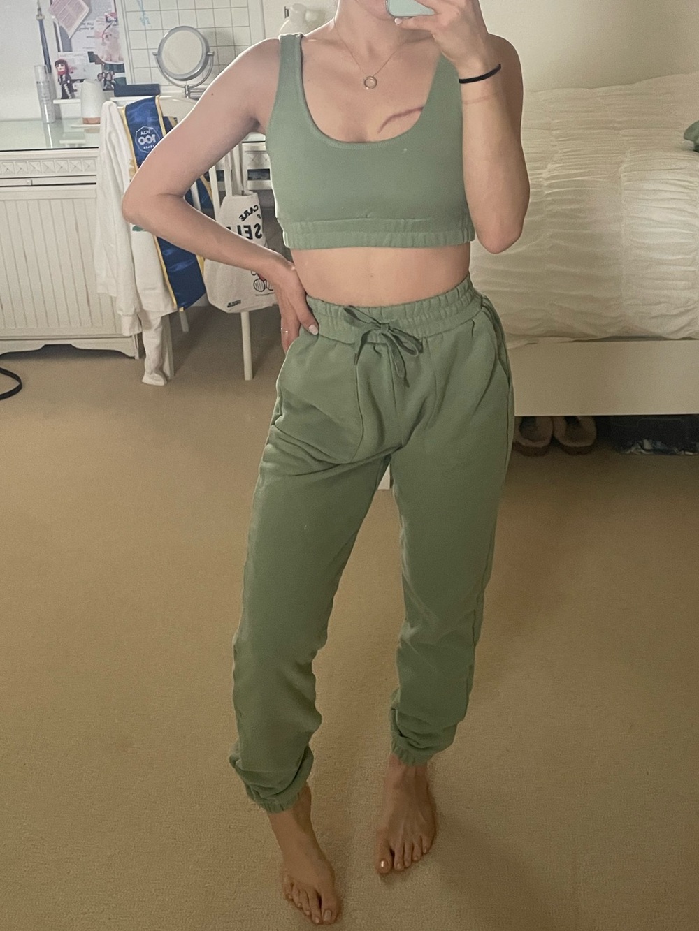 Sage Sweat Set - Pants and Bra